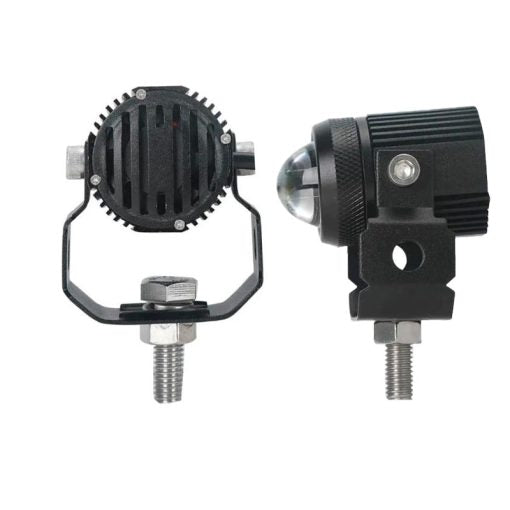 Exploradoras LED Dual Color para Moto (Par) – Mini Driving Light Alta Potencia