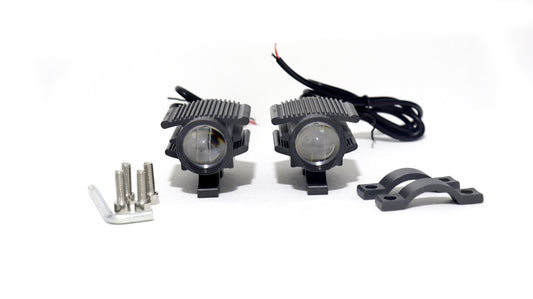 Exploradoras LED Dual Color 8000 lm para Moto (Par) – 9–36V | Lente Proyector