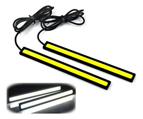 Barras LED COB 17 cm (Par x2) – Blanco Frío o Azul, instalación adhesiva