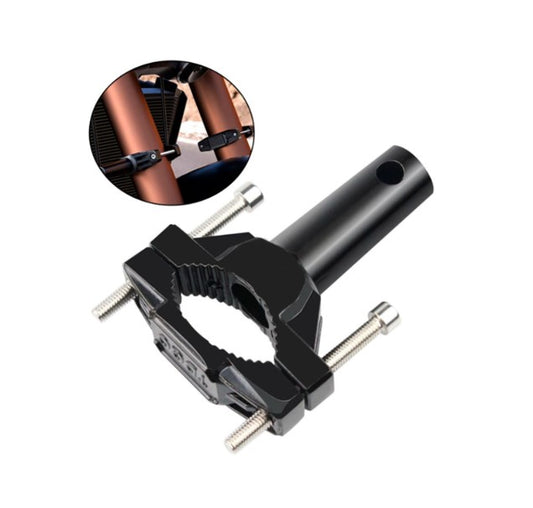 Base Soporte X2 para Exploradoras de Moto – Abrazadera de Horquilla hasta 65 mm (Ajustable)